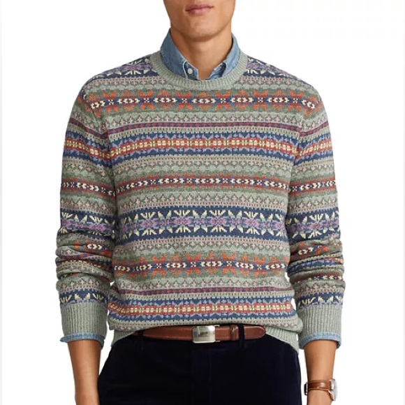 Polo Ralph Lauren Other - Men's Polo Ralph Lauren Nordic Fair Isle Crewneck Wool Blend Sweater Size Large